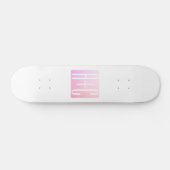Koppels Initialen | Subtiele Roze Gradiënt Persoonlijk Skateboard (Horizontaal)