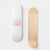 Koppels Initialen | Subtiele Roze Gradiënt Persoonlijk Skateboard (Voorkant)