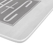 Koppels inspringen of andere tekst | Wit en grijs Snijplank (Hoek)