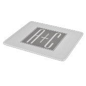 Koppels inspringen of andere tekst | Wit en grijs Snijplank (Hoek)