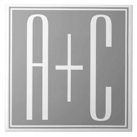 Koppels inspringen of andere tekst | Wit en grijs Tegeltje (Voorkant)