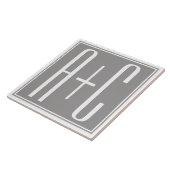 Koppels inspringen of andere tekst | Wit en grijs Tegeltje (Zijkant)