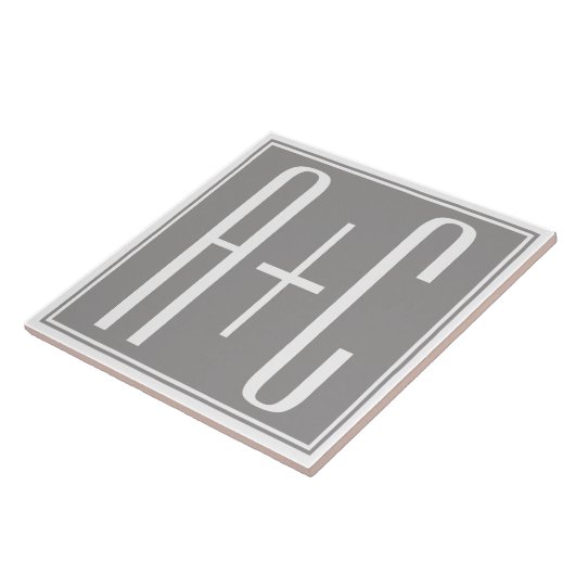 Koppels inspringen of andere tekst | Wit en grijs Tegeltje (Zijkant)