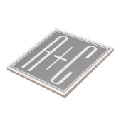 Koppels inspringen of andere tekst | Wit en grijs Tegeltje (Zijkant)