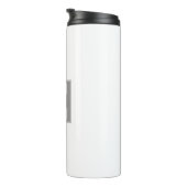 Koppels inspringen of andere tekst | Wit en grijs Thermosbeker (Geroteerd rechts)