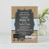 Koppels JONGEN Baby Q, burgers op de grill Kaart (Staand voorkant)