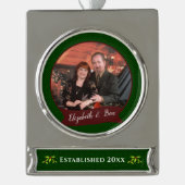 Koppels Keepsake Verzilverd Banner Ornament (Voorkant)