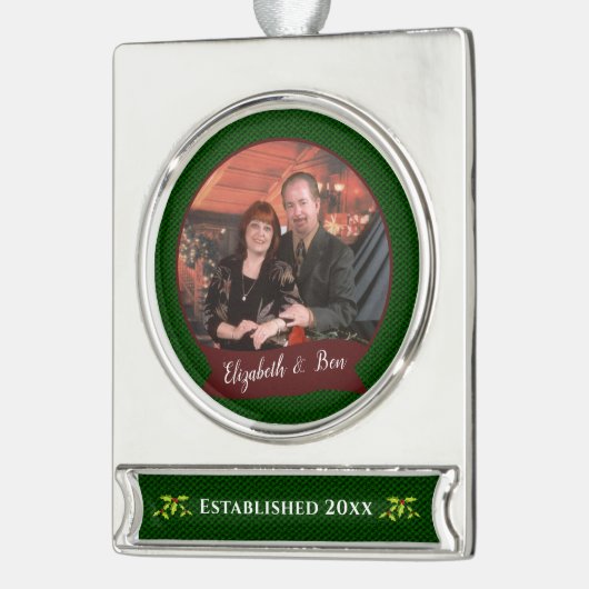 Koppels Keepsake Verzilverd Banner Ornament (Links)