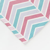 Koppels Kersen en blauw Vervaagd Chevron Patroon Fleece Deken (Hoek)