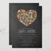 Koppels Keuken Douche Rustieke Krijtbord Party Kaart (Voorkant / Achterkant)