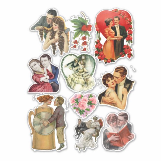 Koppels Liefhebbers  Romance Art Sticker (Voorkant)