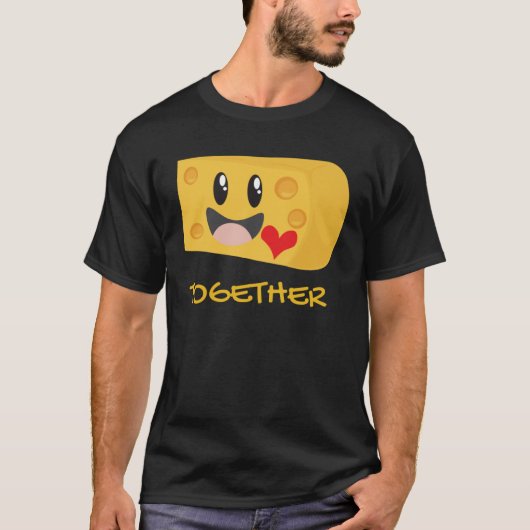 Koppels Macaroni en kaas Beter Samen Paar T-shirt (Voorkant)