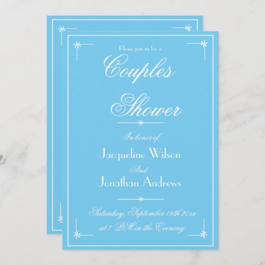 Koppels met de voorjaarszomernaam RSVP Kaart (Voorkant / Achterkant)