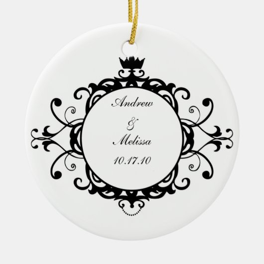 Koppels...Met ons eerste kerstfeest Keramisch Ornament (Voorkant)