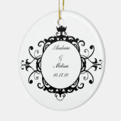 Koppels...Met ons eerste kerstfeest Keramisch Ornament (Links)
