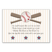 KOPPELS MONOGRAM HONKBAL BABY SHOWER BOEK AANVRAAG KAART (Voorkant)