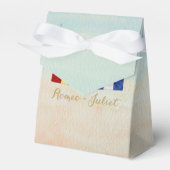 Koppels Monogram Maritime Signal Flags Waterverf Bedankdoosjes (Voorkant Zijde)