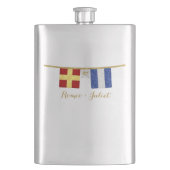 Koppels Monogram Maritime Signal Flags Waterverf Flacon (Voorkant)