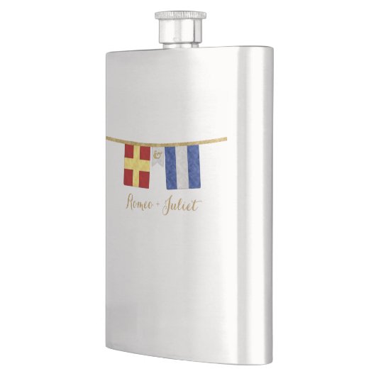Koppels Monogram Maritime Signal Flags Waterverf Flacon (Links)