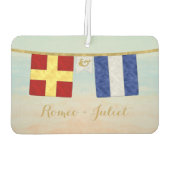 Koppels Monogram Maritime Signal Flags Waterverf Luchtverfrisser (Achterkant)