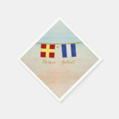 Koppels Monogram Maritime Signal Flags Waterverf Servetten (Hoek)