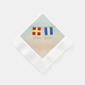 Koppels Monogram Maritime Signal Flags Waterverf Servetten (Hoek)