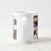 Koppels Naam Valentijnsdag Aangepaste foto Grote Koffiekop (Achterkant)