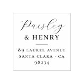 Koppels Namen Chic Wedding Retour Adres Rubberstempel (Afrduk)