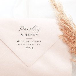 Koppels Namen Chic Wedding Retour Adres Rubberstempel