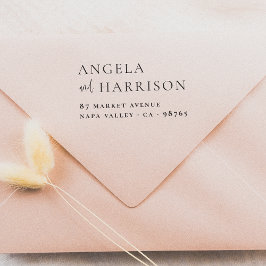 Koppels Namen Elegant Bruiloft Retouradres Zelfinktende Stempel