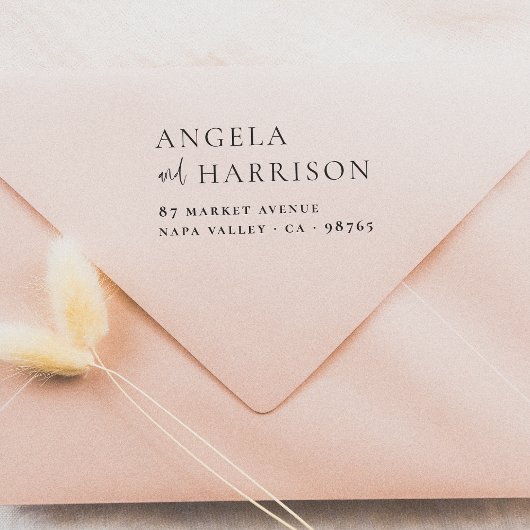 Koppels Namen Elegant Bruiloft Retouradres Zelfinktende Stempel