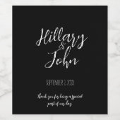 Koppels Namen en Speciale Bericht Klassiek Wijn Etiket (Enkel label)