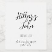 Koppels Namen en Speciale Bericht Klassiek Wijn Etiket (Enkel label)