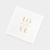 Koppels Namen Modern Elegant Love Wedding Folie Servetten (Links)