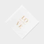 Koppels Namen Modern Elegant Love Wedding Folie Servetten (Rechts)