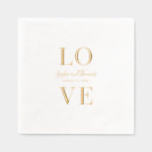 Koppels Namen Modern Elegant Love Wedding Folie Servetten (Voorkant)