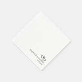 Koppels Namen Modern Hart 50e Jubileum Party Servet (Hoek)