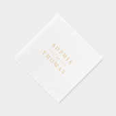 Koppels Namen Moderne Klassieke Huwelijk Folie Servetten (Rechts)