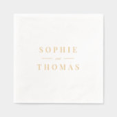 Koppels Namen Moderne Klassieke Huwelijk Folie Servetten (Voorkant)