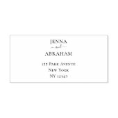 Koppels namen retouradres Rubberen stempel (Design)