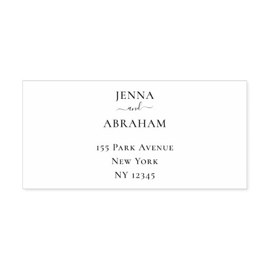 Koppels namen retouradres Rubberen stempel (Design)