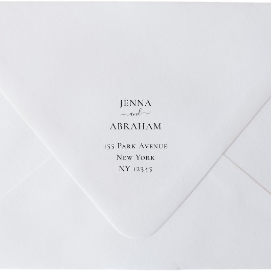 Koppels namen retouradres Rubberen stempel