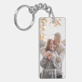 Koppels op maat van foto's en datum sleutelhanger (Voorkant Links)