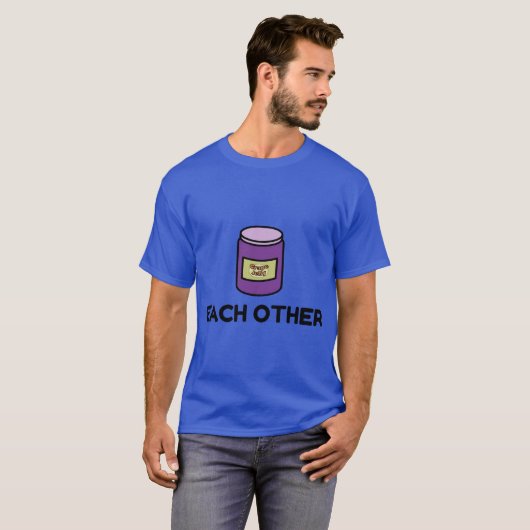 Koppels pindakaas en geleiproducten t-shirt (Voorkant volledig)