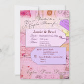 Koppels Reisschotels, roze en paars Kaart (Voorkant)