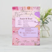 Koppels Reisschotels, roze en paars Kaart (Staand voorkant)