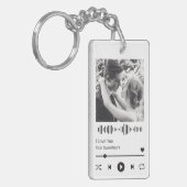 Koppels Romantic Wedding Jubileum Music Player Sleutelhanger (Voorkant Links)