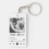 Koppels Romantic Wedding Jubileum Music Player Sleutelhanger (achterkant)