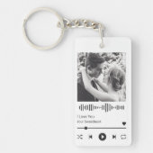 Koppels Romantic Wedding Jubileum Music Player Sleutelhanger (Voorkant)