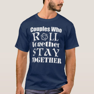 Koppels RPG-ontwerp Fantasieableop-gamingfamilie T-shirt